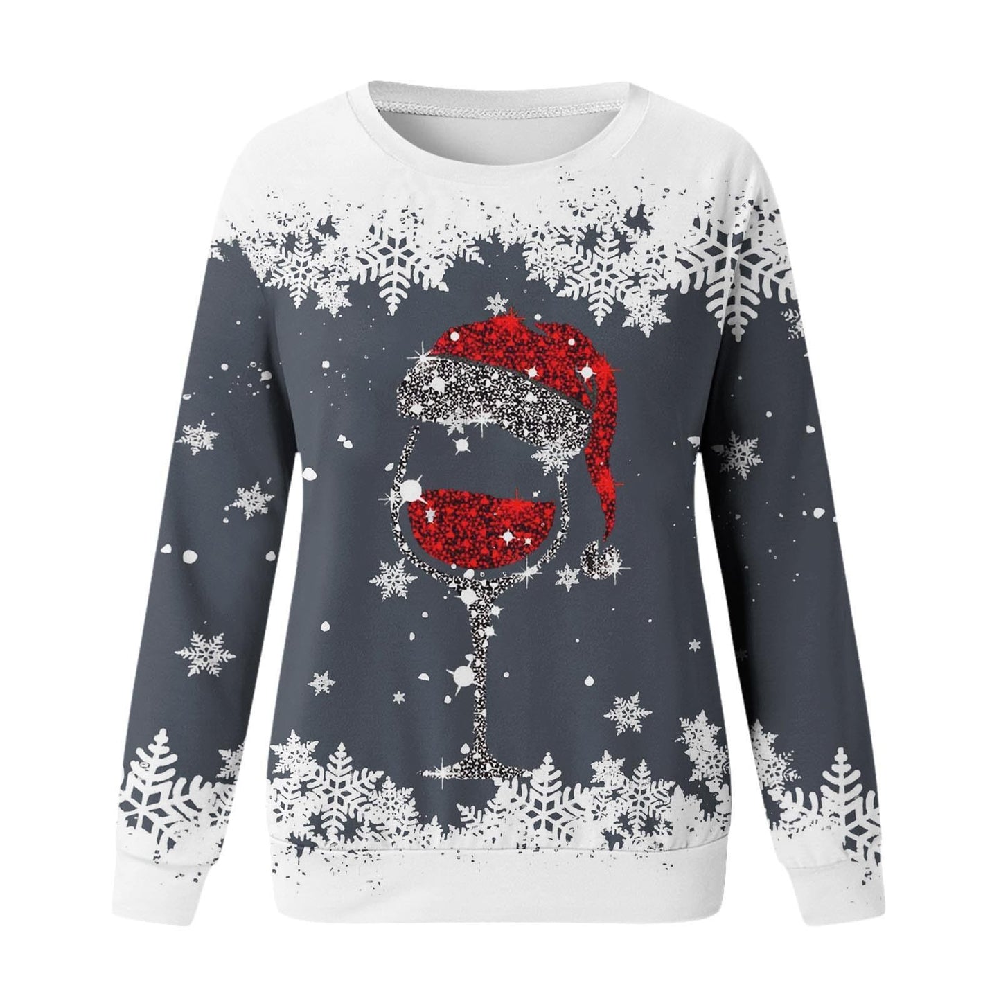 Christmas New Women's Round Neck Sweater 3D Digital Printing Casual Women's Clothing