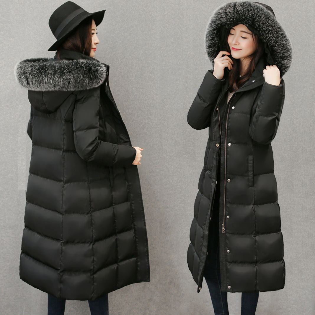 Long down jacket women