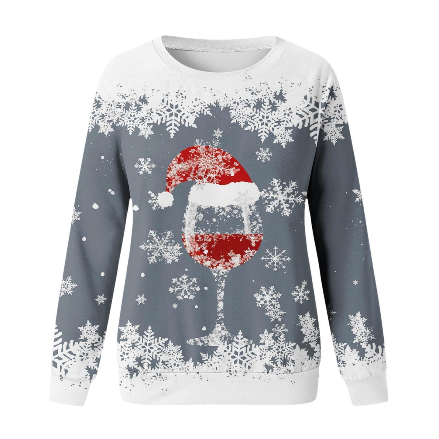 Christmas New Women's Round Neck Sweater 3D Digital Printing Casual Women's Clothing