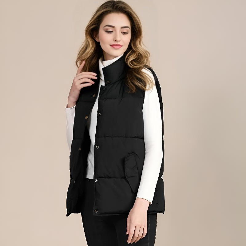 "Glide Vest" Womenswear Jackets Coats, All season Jacket Comfort Fabric Lightweight Polyester Casual Elegance Everyday Fit Piece Comfort Fabric