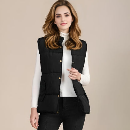 "Glide Vest" Womenswear Jackets Coats, All season Jacket Comfort Fabric Lightweight Polyester Casual Elegance Everyday Fit Piece Comfort Fabric