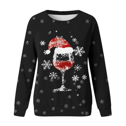 Christmas New Women's Round Neck Sweater 3D Digital Printing Casual Women's Clothing